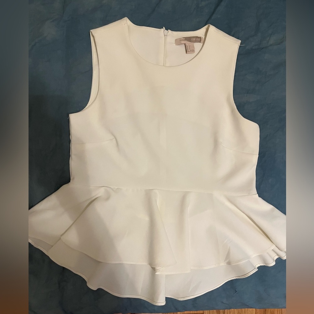 Forever 21 white peplum top
